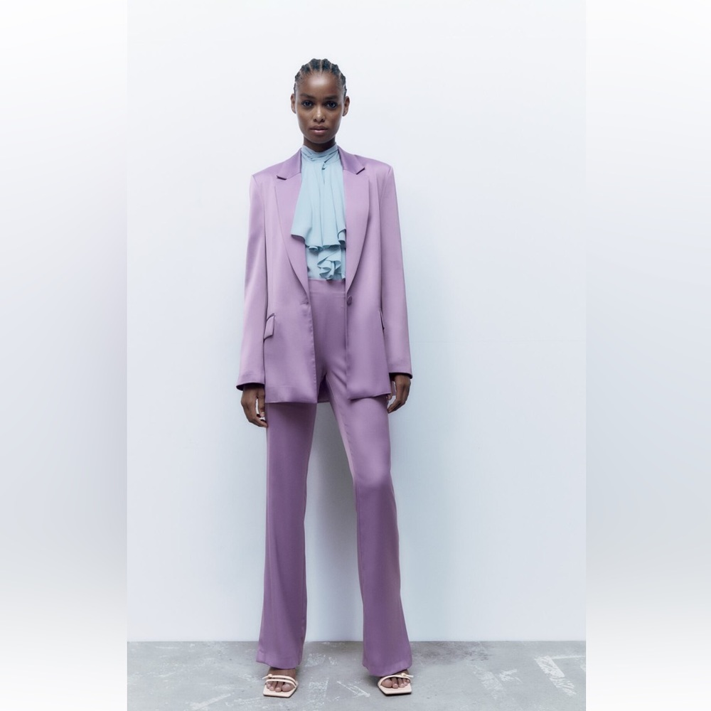ZARA SATIN EFFECT BLAZER